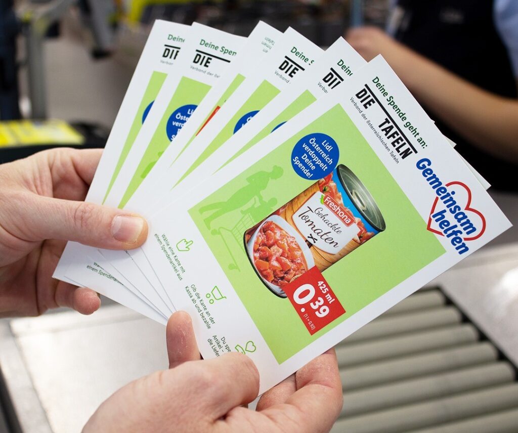 Donation campaign between Wiener Tafel and Lidl